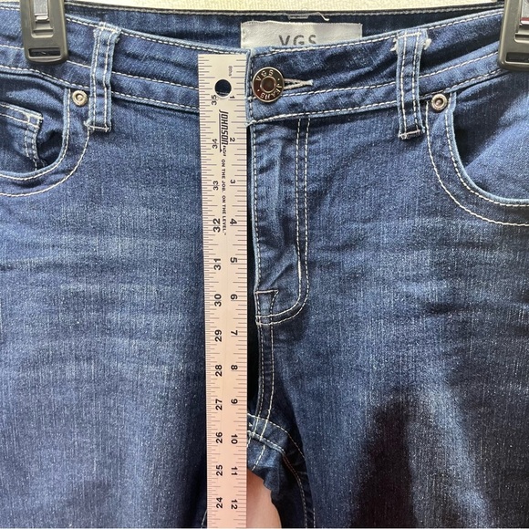 Vigoss Roll Up Skinny Flap Pocket Jeans Womens 10 Blue Denim Stretch Comfy 2606 - Picture 7 of 11